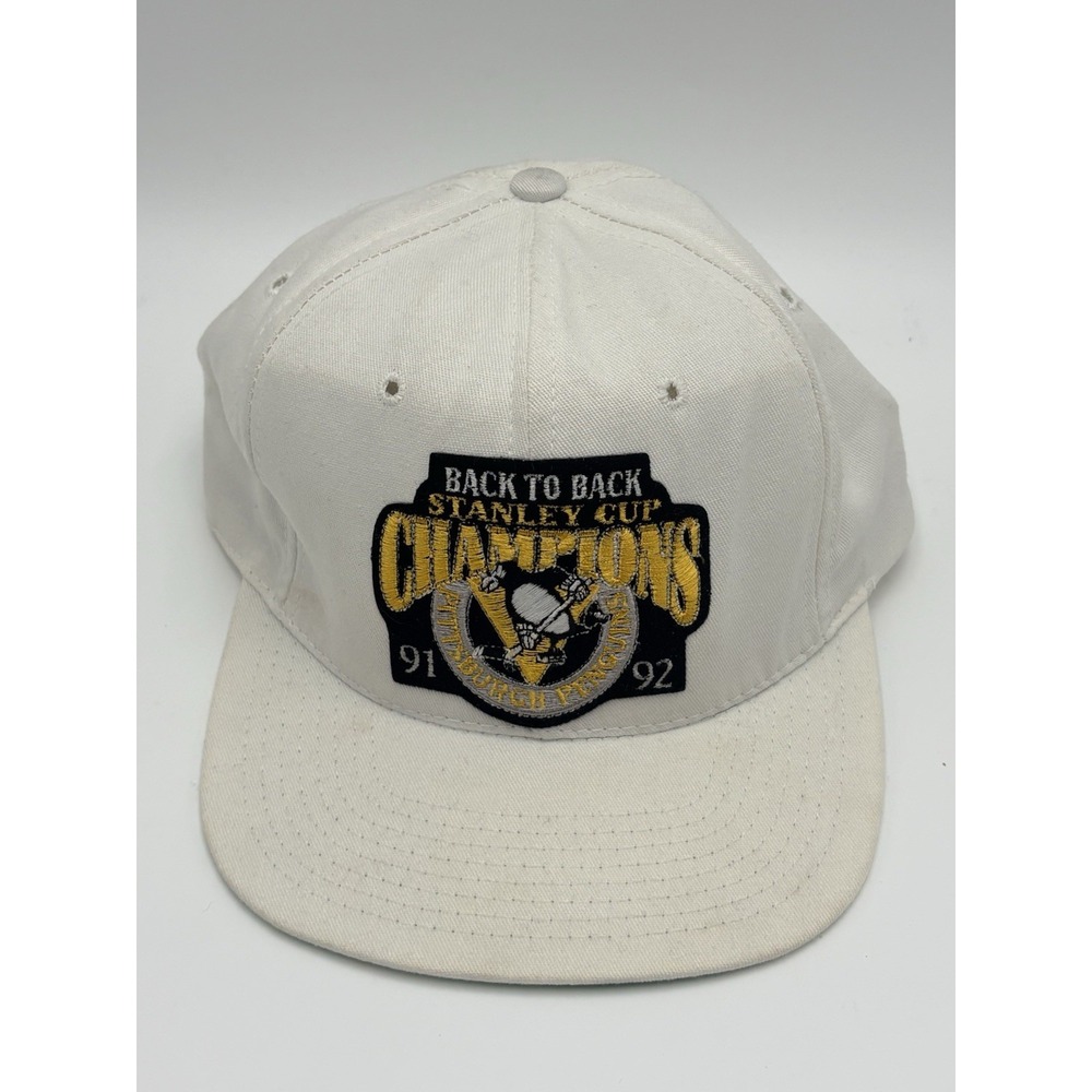VTG Pittsburgh Penguins Starter Hat Back To Back Stanley Cup 91 92 Champion USA